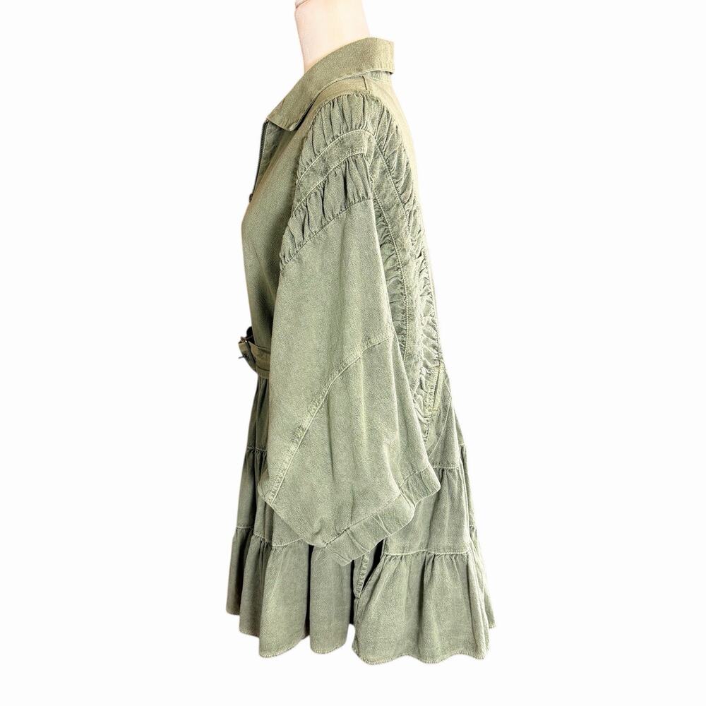 Free People Women's Green Hampton Mini Dress Small Bohemian boho Hippie - Picture 3 of 11
